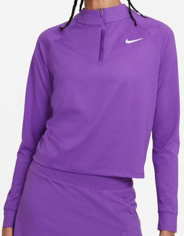 Nike Court Dri-Fit Victory Top LS W - wild berry/white Nike Court Dri-Fit Victory Top LS W - wild berry/white