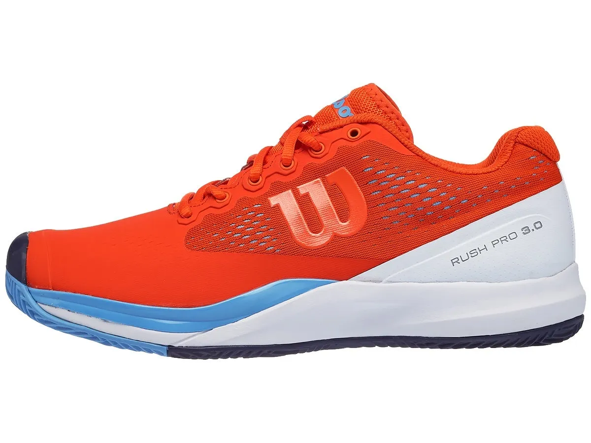 Wilson Rush Pro 3.0 Clay - tangerine tango/white/bonnie blue