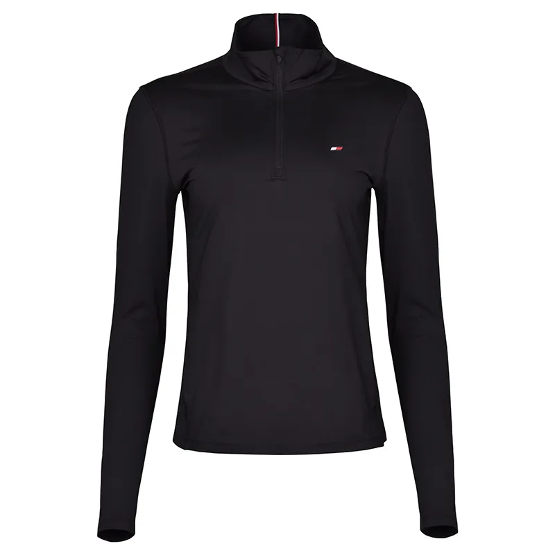 Tommy Hilfiger Essentials Slim Half Zip LS - black