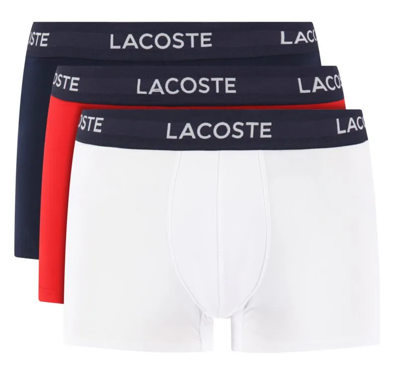 Lacoste Motion Classics Boxer Briefs 3P - navy blue/white/red