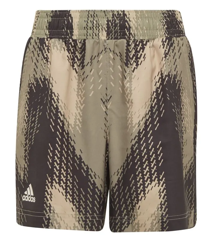 Adidas Printed Short B - beige tone/black/focus olive