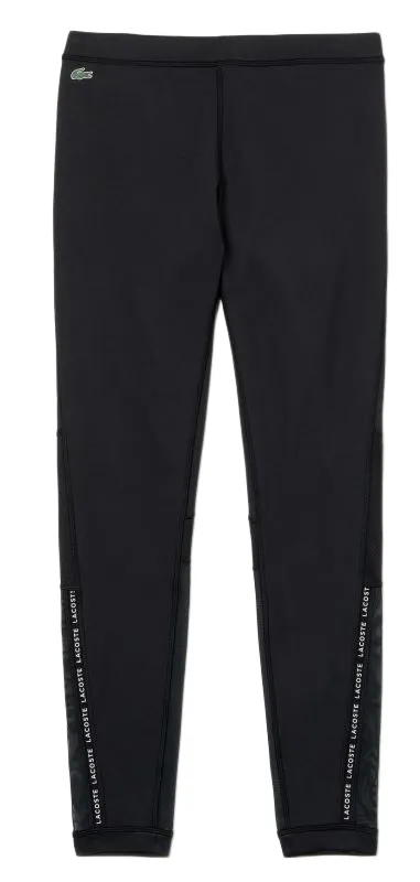 Lacoste Women's SPORT Paneled Stretch Tennis Leggings - black/white