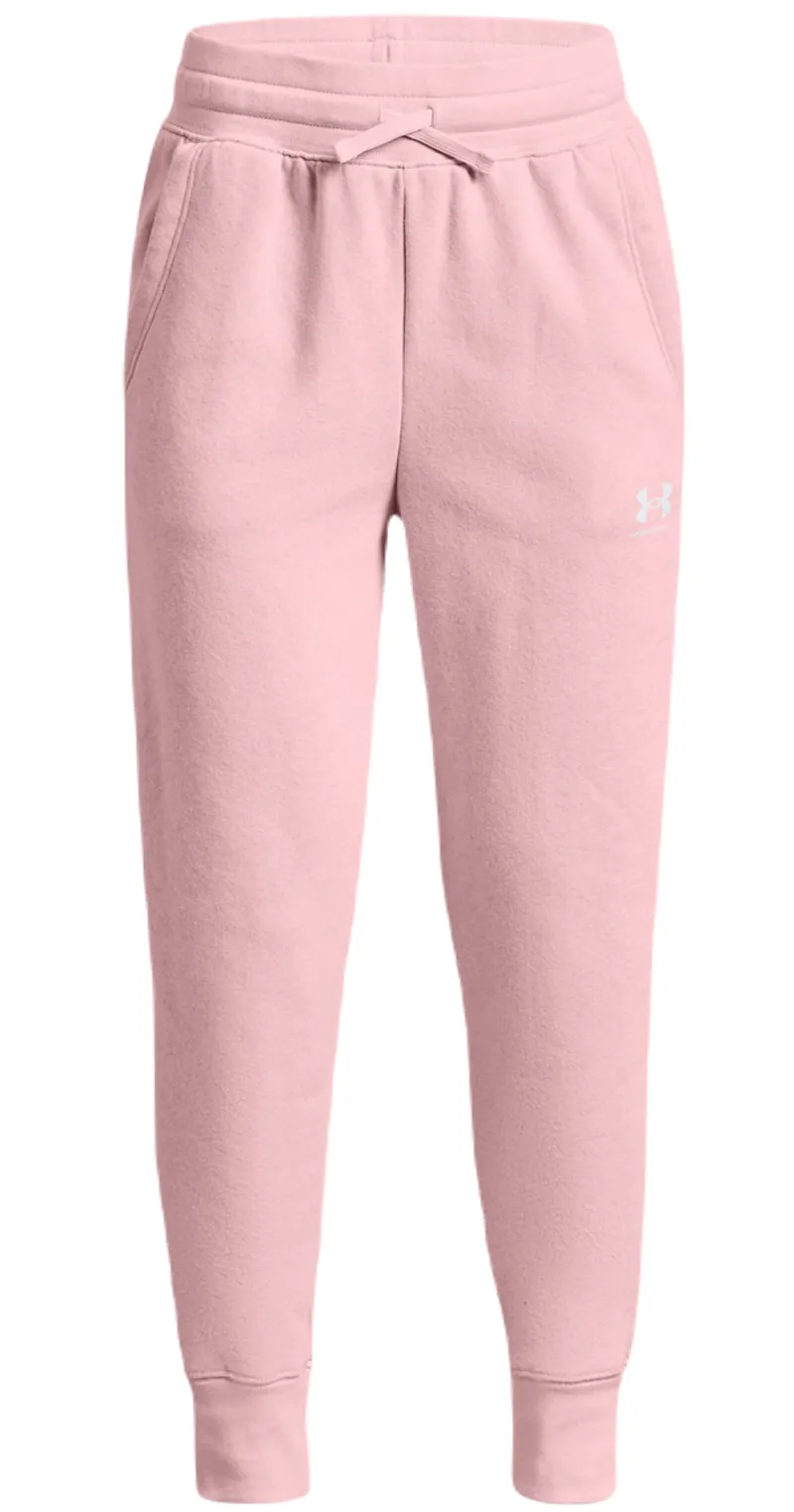 Under Armour Girls' UA Rival Fleece LU Joggers - prime pink/white
