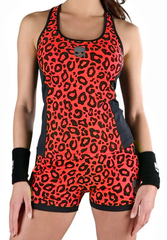 Women's top Hydrogen Panther Tech Tank Top - black/red - Multicolor
