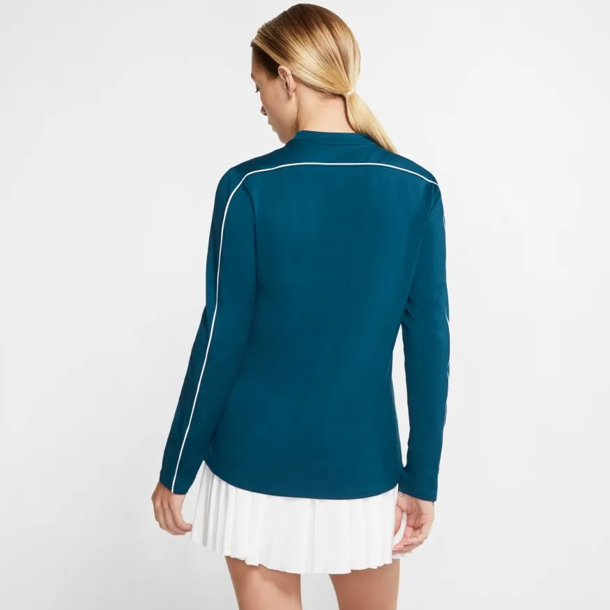 Nike Court Women Dry 1/2 Zip Top - valerian blue/white/white/white