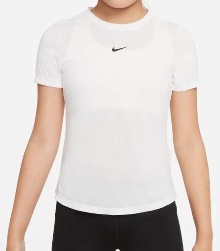 Nike Dri-Fit One SS Top G - white/black