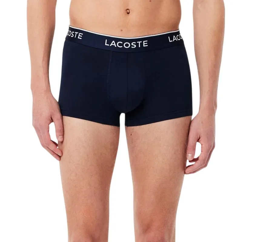 Lacoste Stretch Cotton Trunks 3P - dark blue