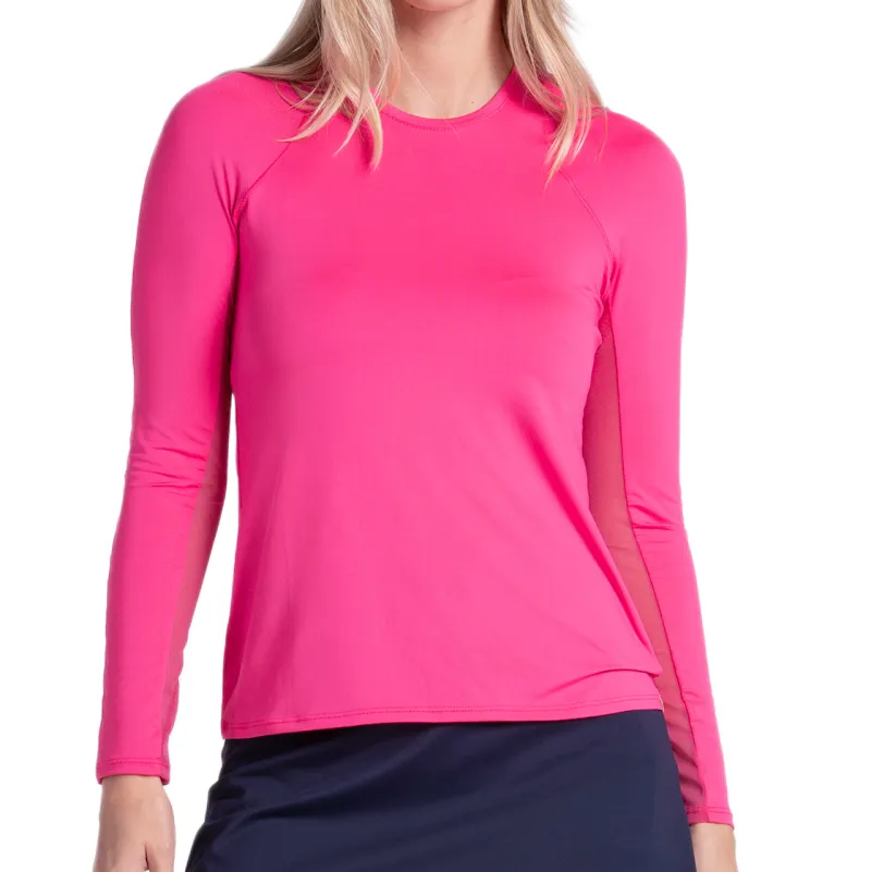 Lucky in Love Breeze Long Sleeve - shocking pink