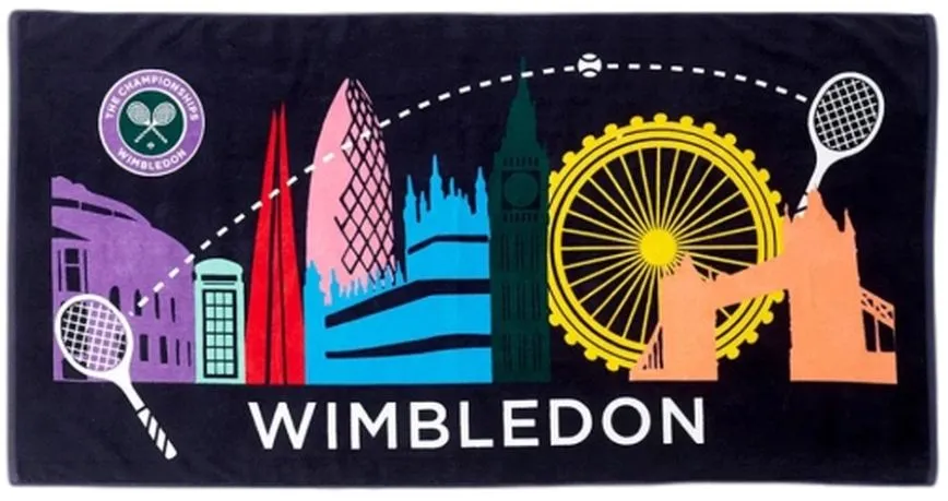 Wimbledon London Scene Beach Towel - multicolor