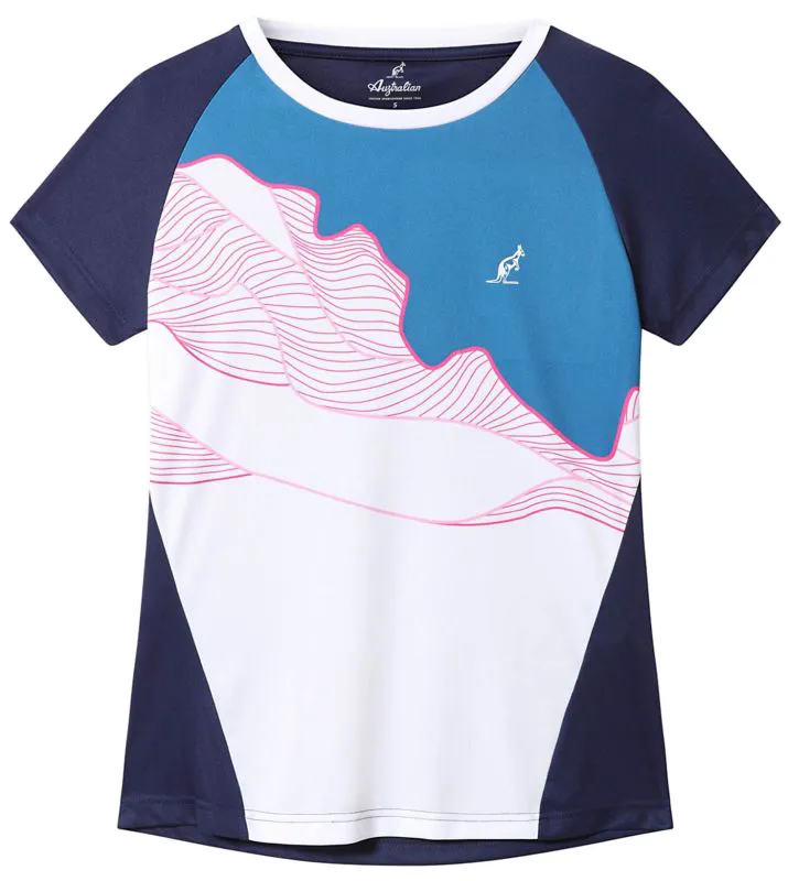 Australian Ace With Print In Front - blue cosmo