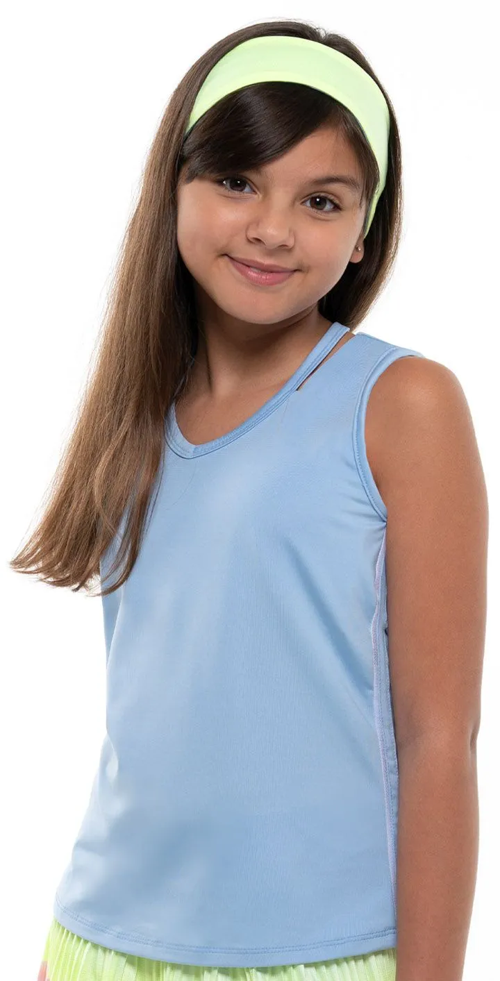 Lucky in Love Going Wild V-Neck Cutout Tank Girls - cloud Lucky in Love Going Wild V-Neck Cutout Tank Girls - cloud