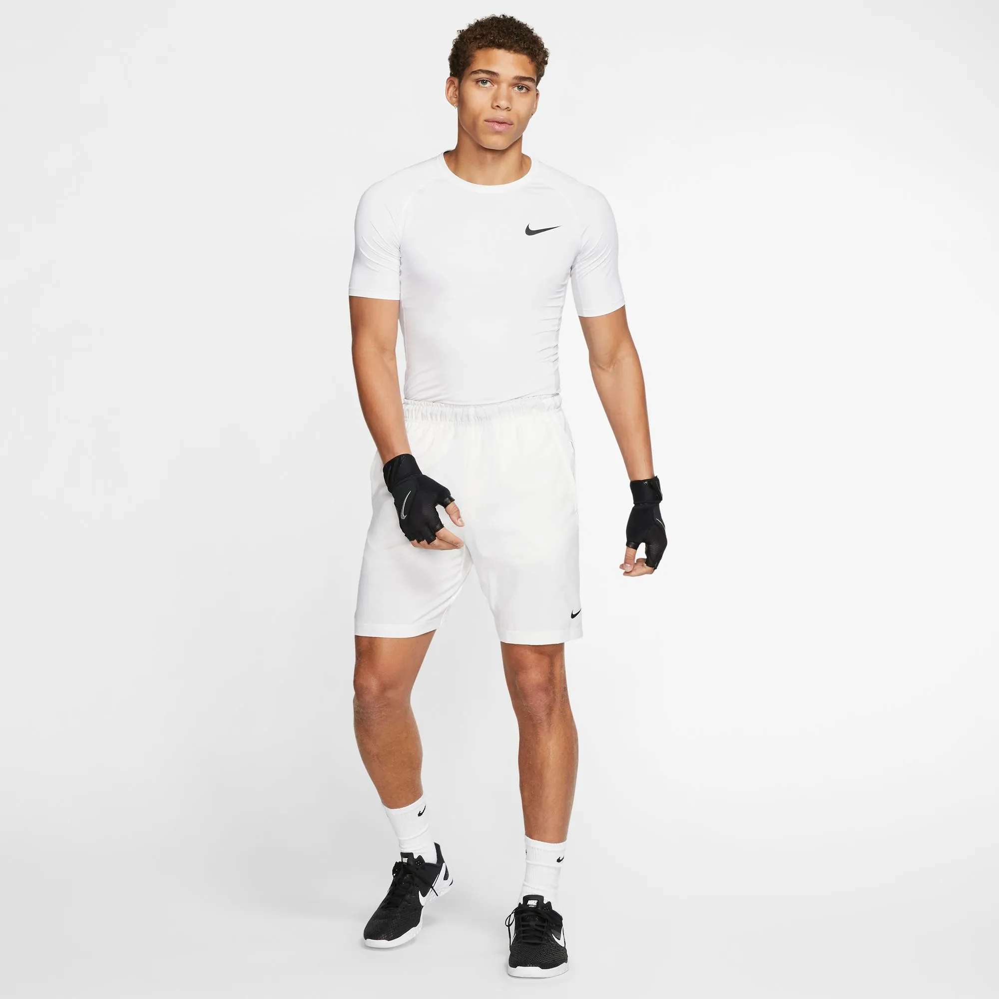 nike-pro-top-ss-tight-white-black-6 Nike Pro Top SS Tight - white/black