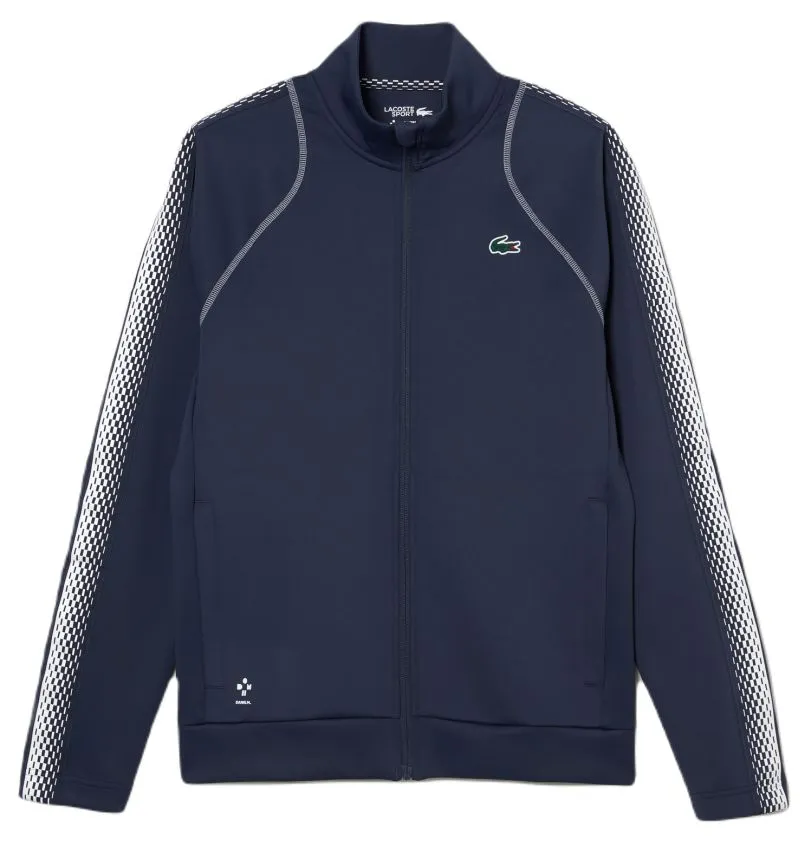 Lacoste Tennis x Daniil Medvedev Zipped Sweatshirt - blue/white Lacoste Tennis x Daniil Medvedev Zipped Sweatshirt - blue/white