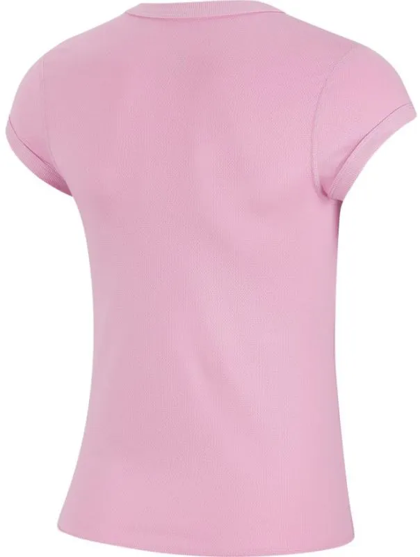 nike-court-dry-top-ss-w-pink-rise-white-2 Nike Court Dry Top SS W - pink rise/white