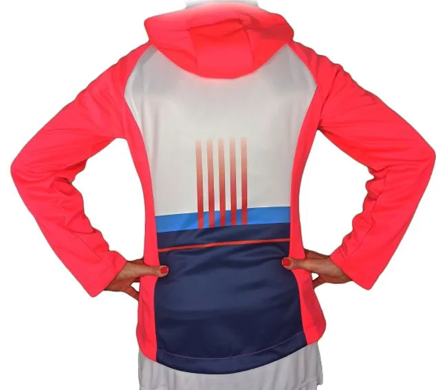 Australian Jacket in Double with Printed - psycho red