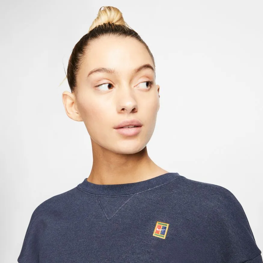 Nike Court Heritage Long Sleeve Sweatshirt - obsidian heather