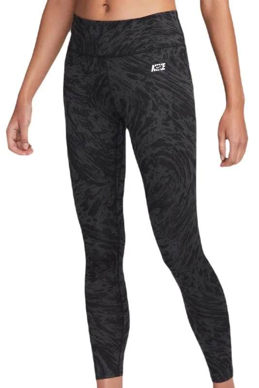 Nike One Dri-Fit Icon Clash 7/8 Tight Leggings - black/white