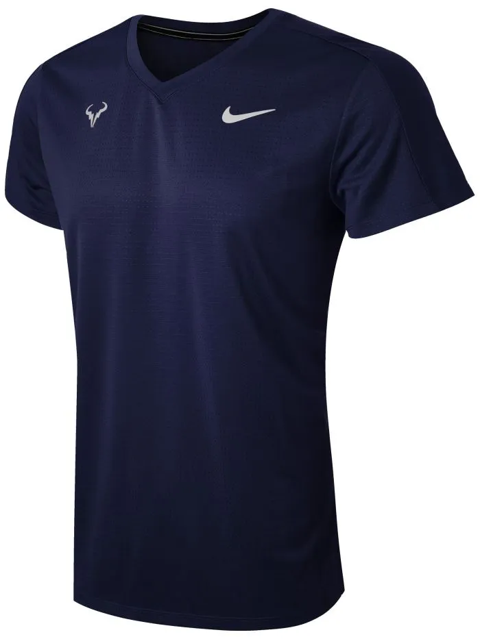 Nike Court Dri-Fit Challenger Top SS Rafa - obsidian/white