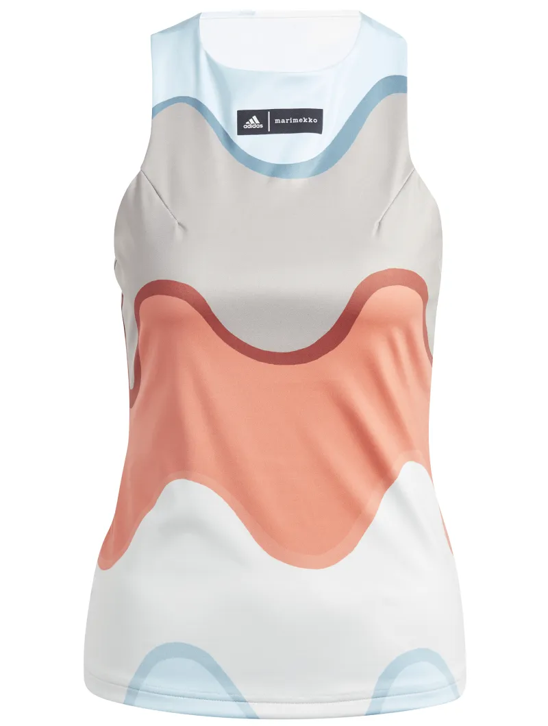 HU1803_2_APPAREL_Photography_Front-Center-View_white Adidas Marimekko Tennis Tank Top - multicolor/semi coral