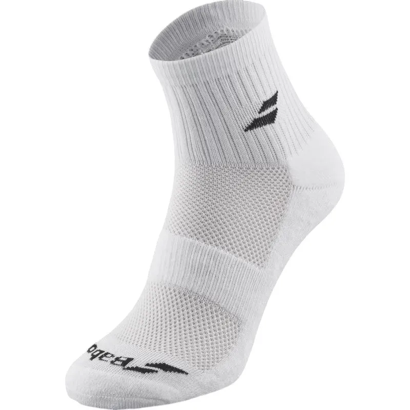 Babolat Quarter 3 Pairs Pack - white/white Babolat Quarter 3 Pairs Pack - white/white