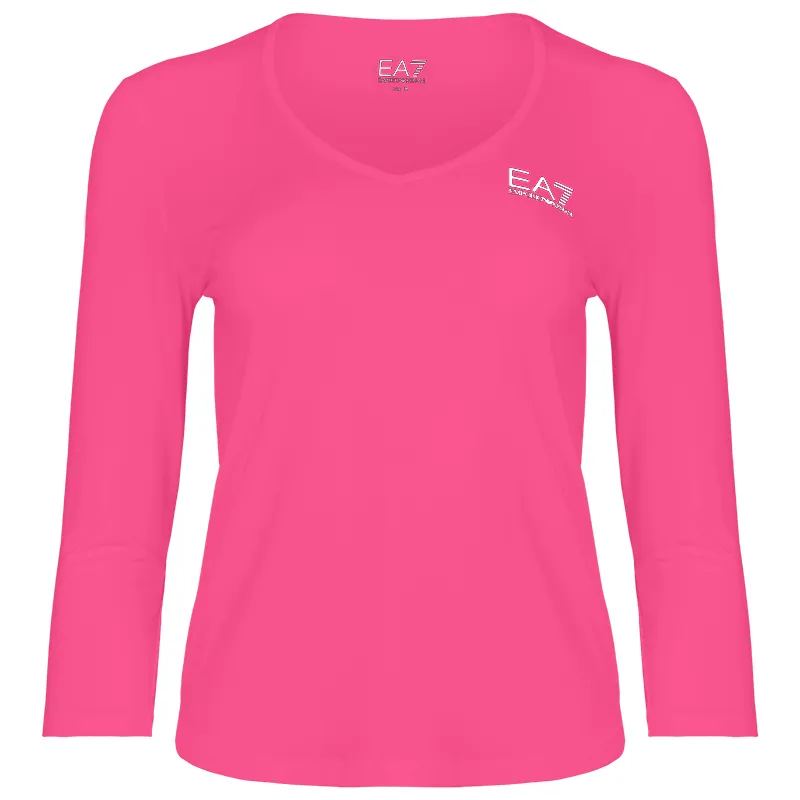 EA7 Woman Jersey T-shirt SS23 - pink yarrow