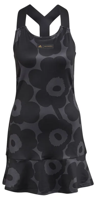 Adidas Marimekko Tennis Y Dress W - carbon/black/gold metallic