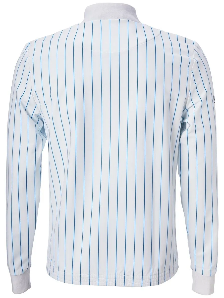 Lacoste Men's SPORT x Novak Djokovic Striped Teddy Jacket - white/blue