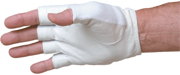 Tourna Unique Half Finger Mens Glove Left - white Tourna Unique Half Finger Mens Glove Left - white