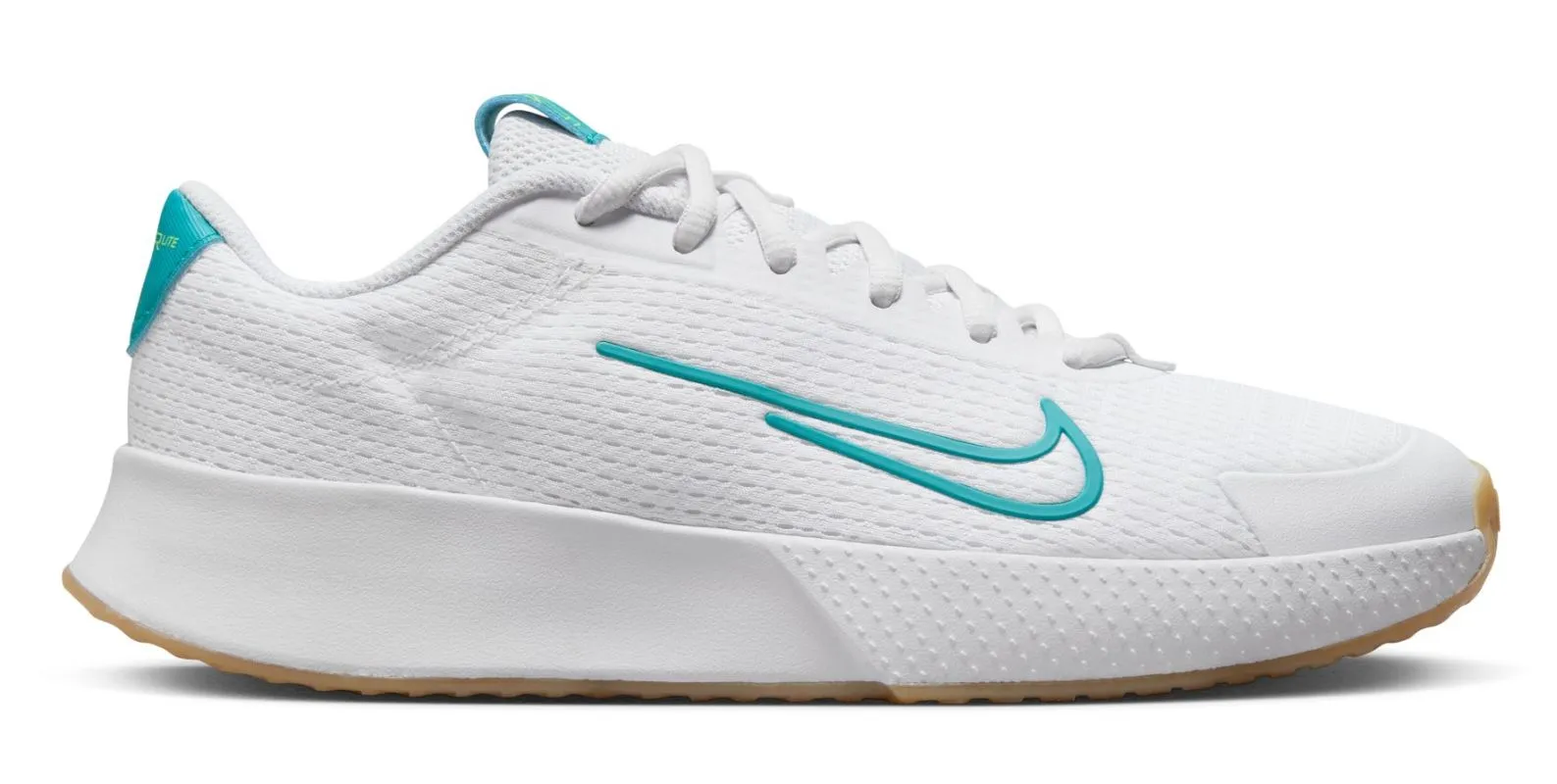 Nike Court Vapor Lite 2 - white/lime blast/gum light brown/teal nebula