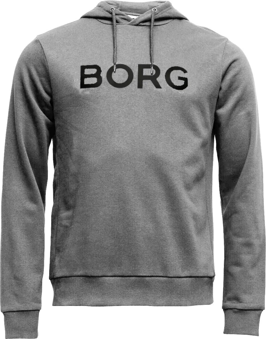 Björn Borg Hood M BB Logo - light grey melange