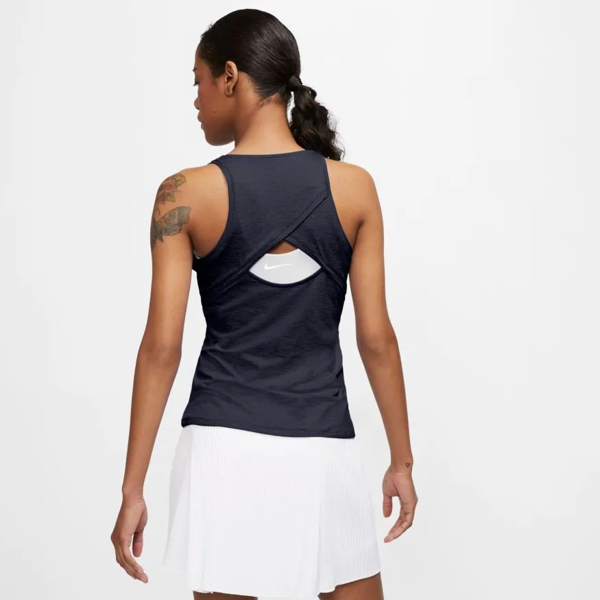 Nike Court W Dry Elevated Essential Tank - obsidian/white