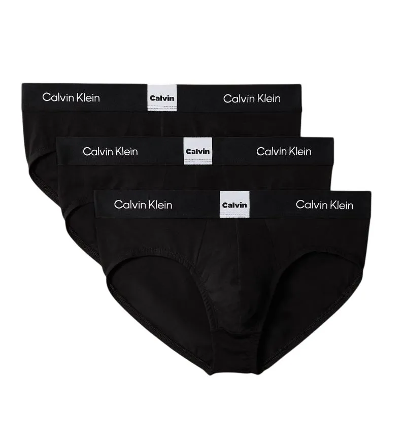 Calvin Klein Icon Logo Graphic Brief 3P - black
