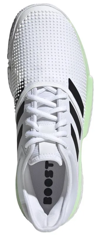 Adidas SoleCourt Boost M - white/core black/glow green