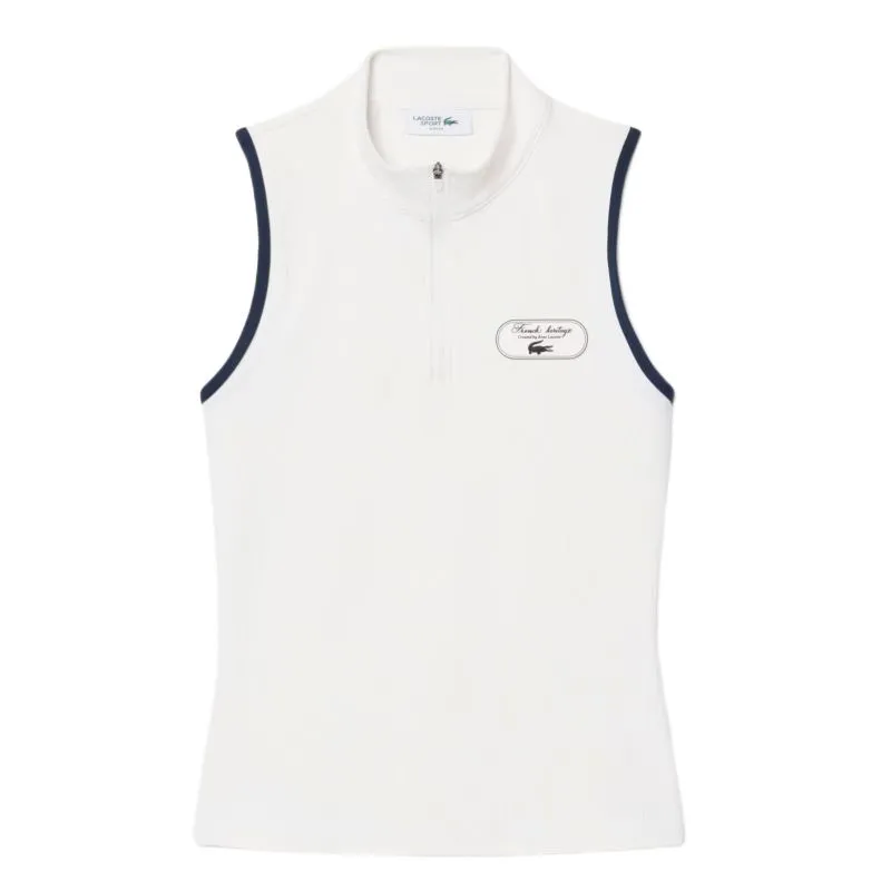 Lacoste Ultra Dry Badge Accent Tennis Heritage - white/navy blue