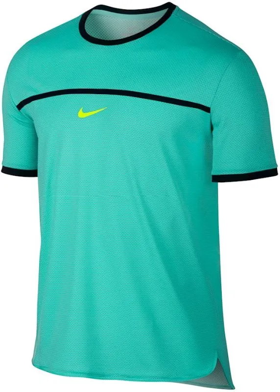  Nike Rafa Challenger Top Short Sleeve Premier - hyper jade/black/volt