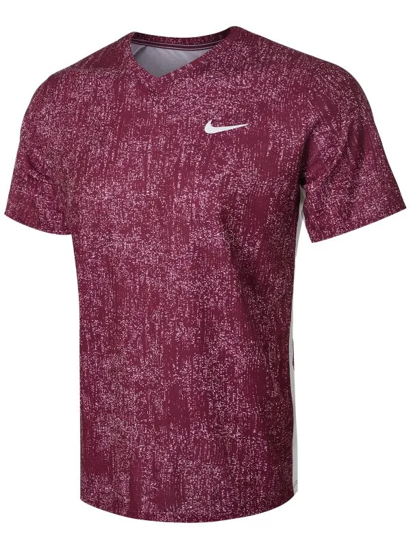 Nike Court Dry Victory Top Print M - dark beetroot/white/white