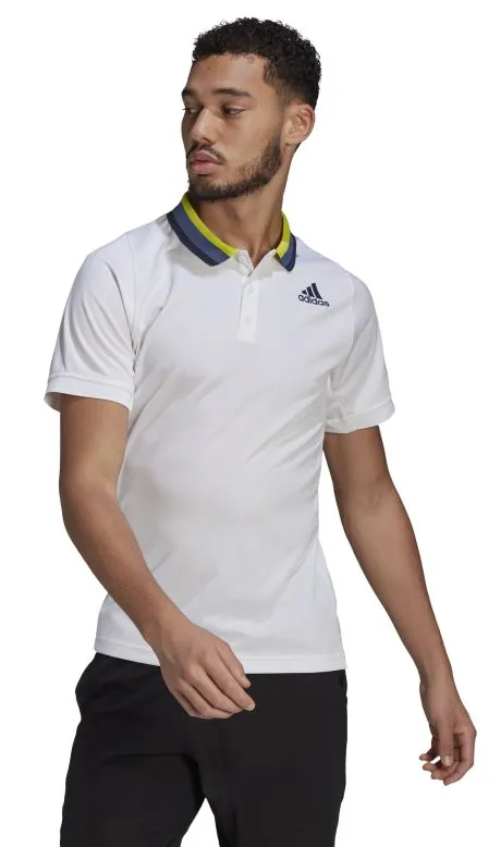 Adidas Freelift Primeblue Heat Ready Polo Shirt M - white/crew navy