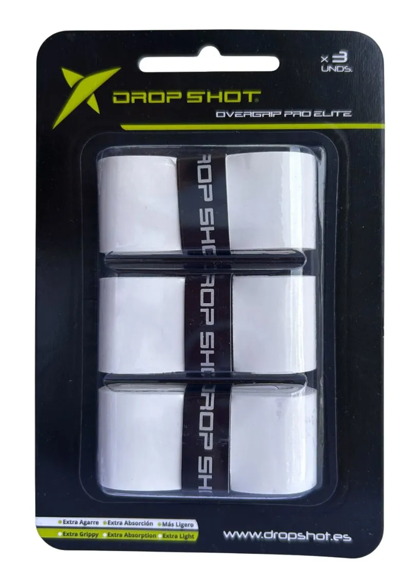 Drop Shot Overgrip Pro Elite 3P - white