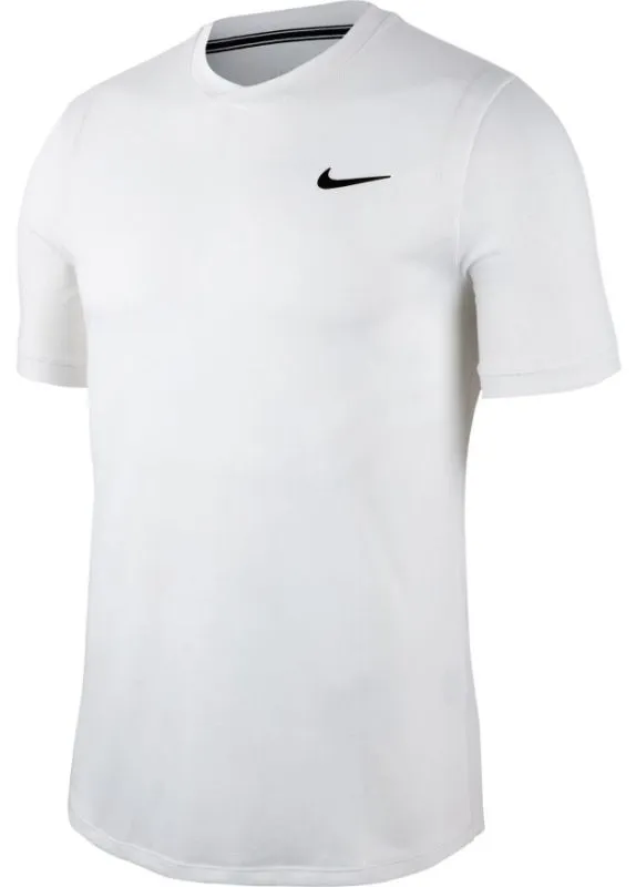 Nike Court Dry Challenger Top SS - white/black