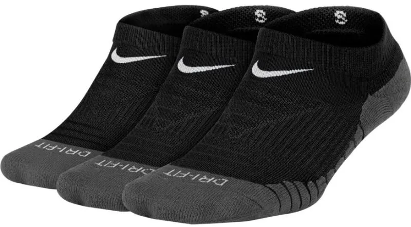 Nike Youth Dry Cushioned No Show - 3 pary/black Nike Youth Dry Cushioned No Show - 3 pary/black