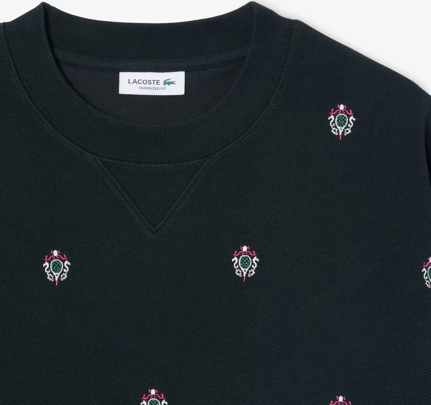 Lacoste Oversized Embroidery Accent Piqué - dark green