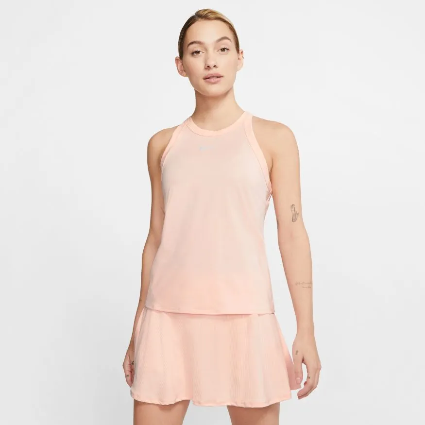 Nike Court Dry Tank W - washed coral/white