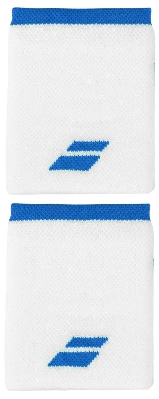 Babolat Logo Jumbo Wristband - white/blue aster