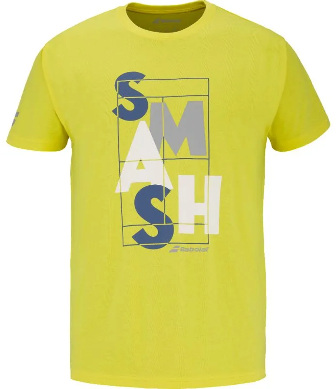 Men's T-shirt Babolat Exercise Message Men - Yellow