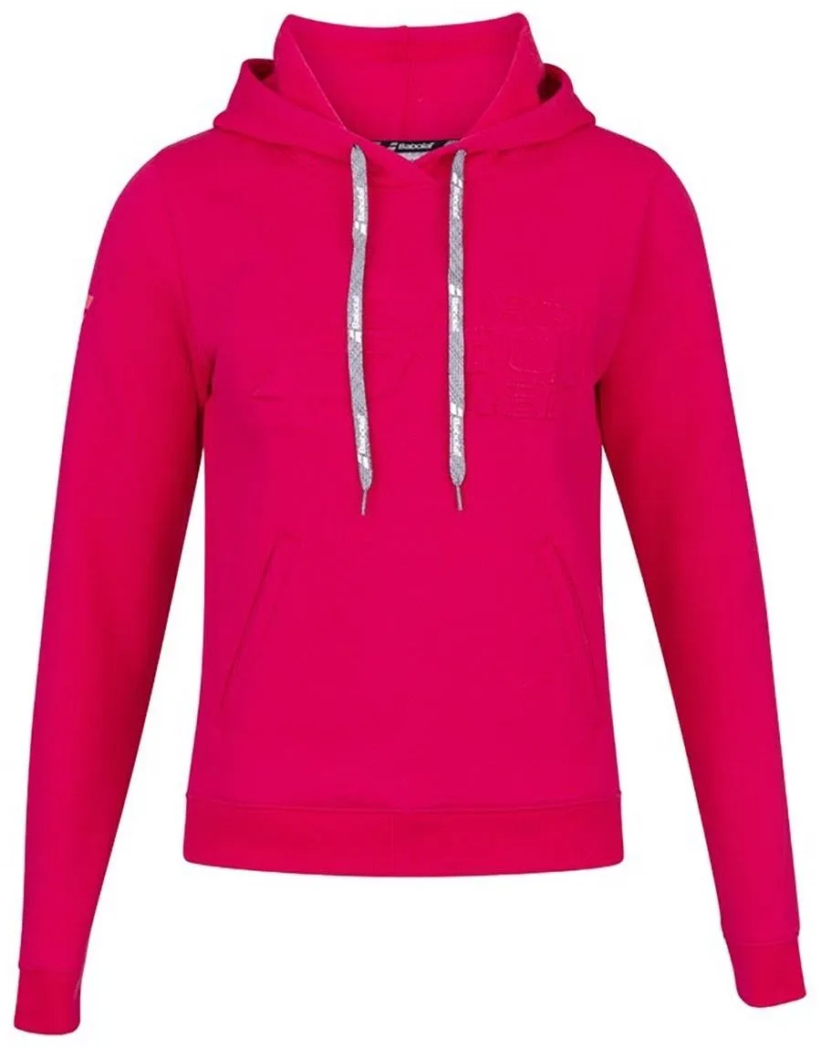 babolat-exercise-hood-sweat-women-red-rose-1 Babolat Exercise Hood Sweat Women - red rose