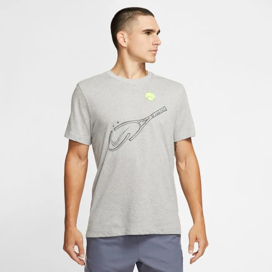 nike-court-tee-dfct-racquet-gfx-dark-grey-heather-4 Nike Court Tee DFCT Racquet GFX - dark grey heather