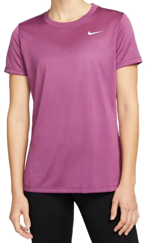 Nike Dri-Fit Leg Tee Crew W - light bordeaux/white Nike Dri-Fit Leg Tee Crew W - light bordeaux/white