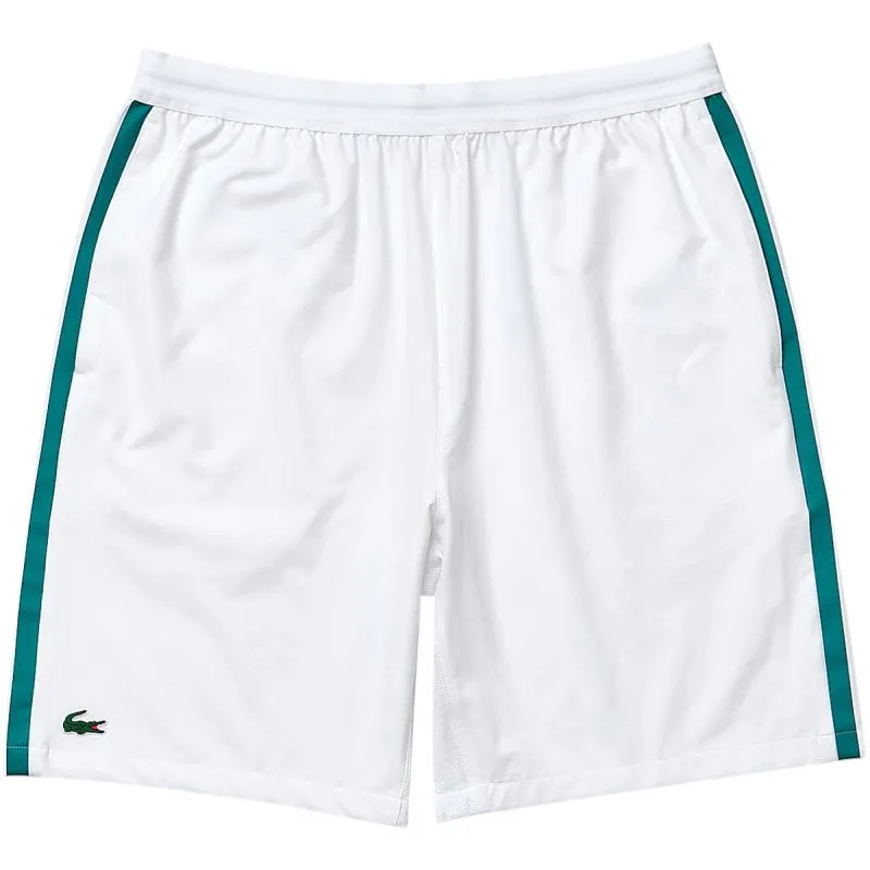 Lacoste Men’s Lacoste SPORT x Novak Djokovic Breathable Stretch Shorts - white/gre Lacoste Men’s Lacoste SPORT x Novak Djokovic Breathable Stretch Shorts - white/gre