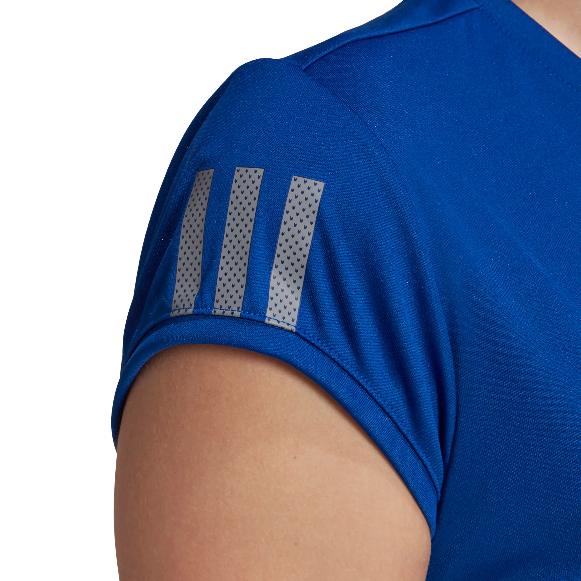 Adidas W Club 3 Stripes Tee - royal blue