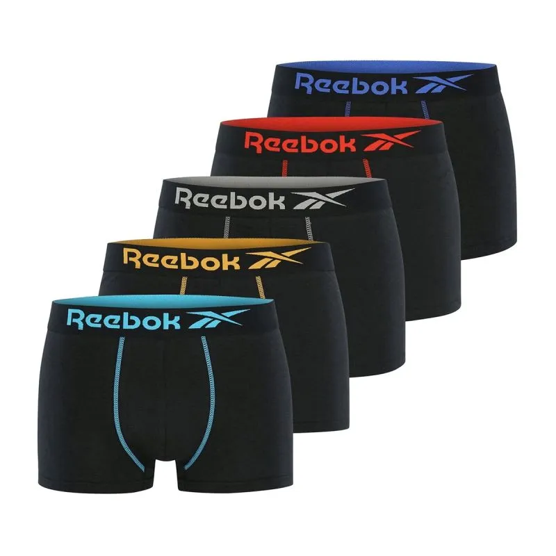 Reebok Sports Trunk ADKINS 5P - black with multicolor waistbands